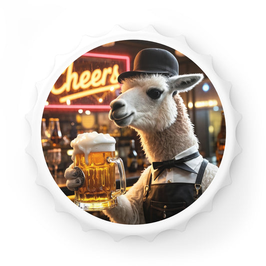 Llama Bartender Bottle Opener & Magnetic Fridge Decor