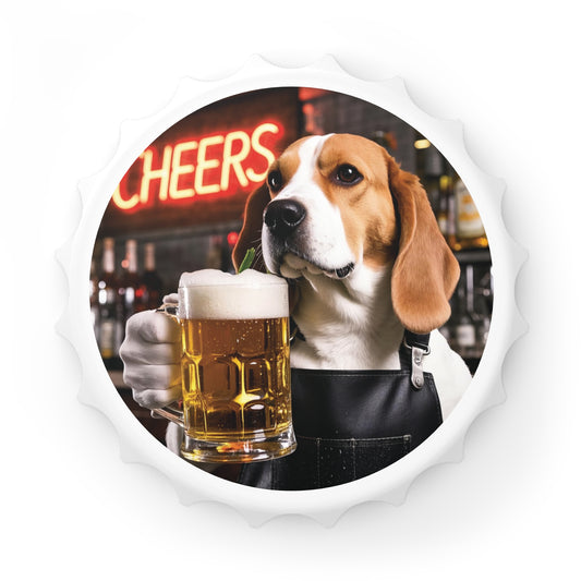 Beagle Bartender Bottle Opener & Magnetic Fridge Decor II