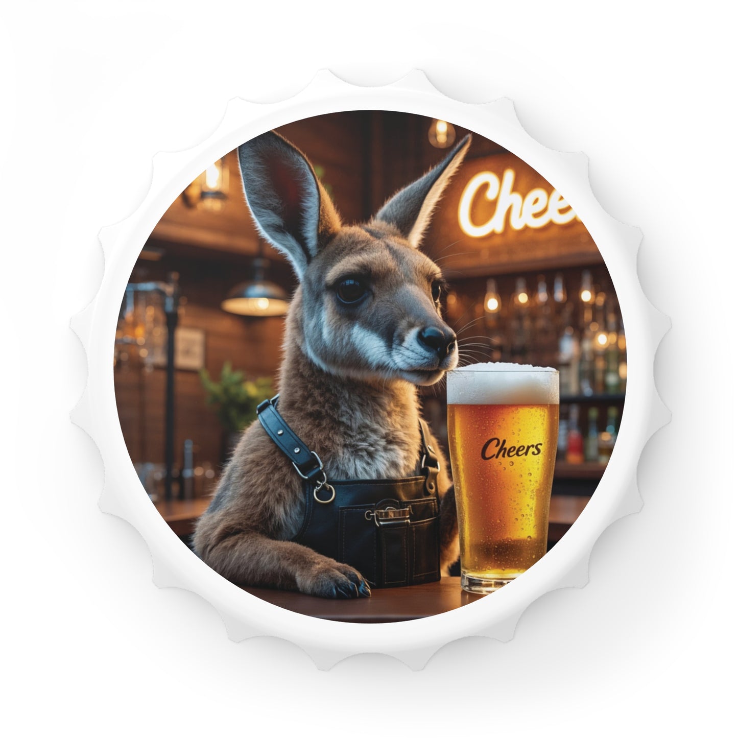 Kangaroo Bartender Bottle Opener & Magnetic Fridge Decor II