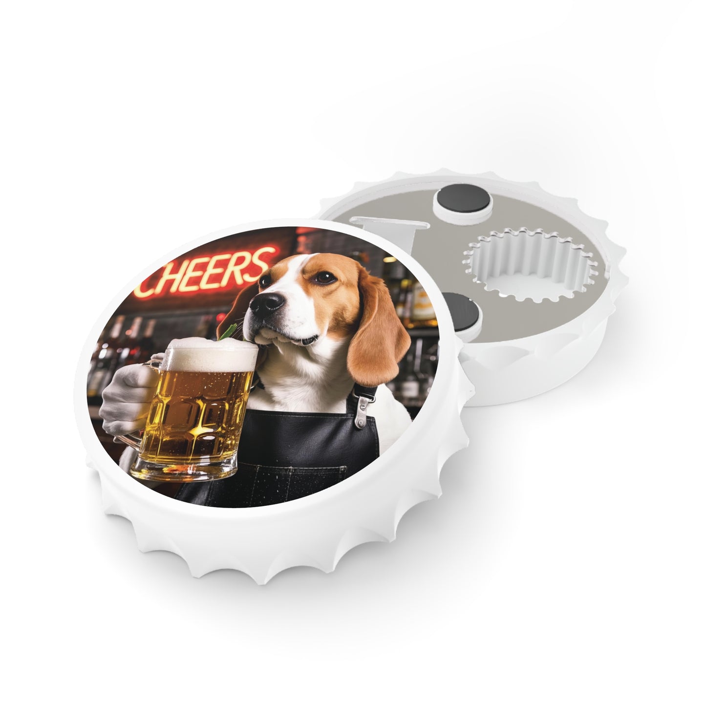 Beagle Bartender Bottle Opener & Magnetic Fridge Decor II