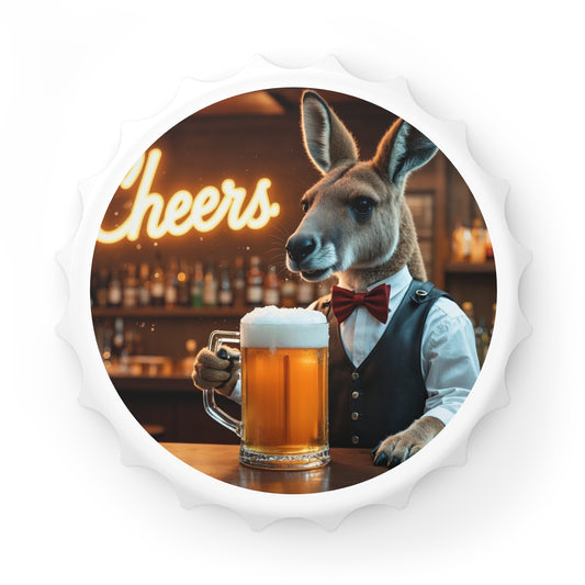 Kangaroo Bartender Bottle Opener & Magnetic Fridge Decor I