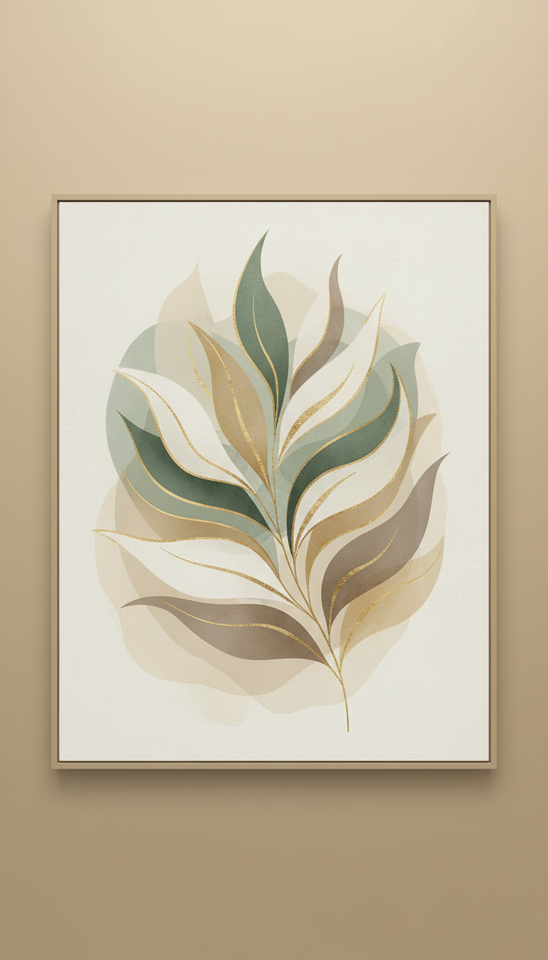 Tranquil Leaves high-resolution digital art file