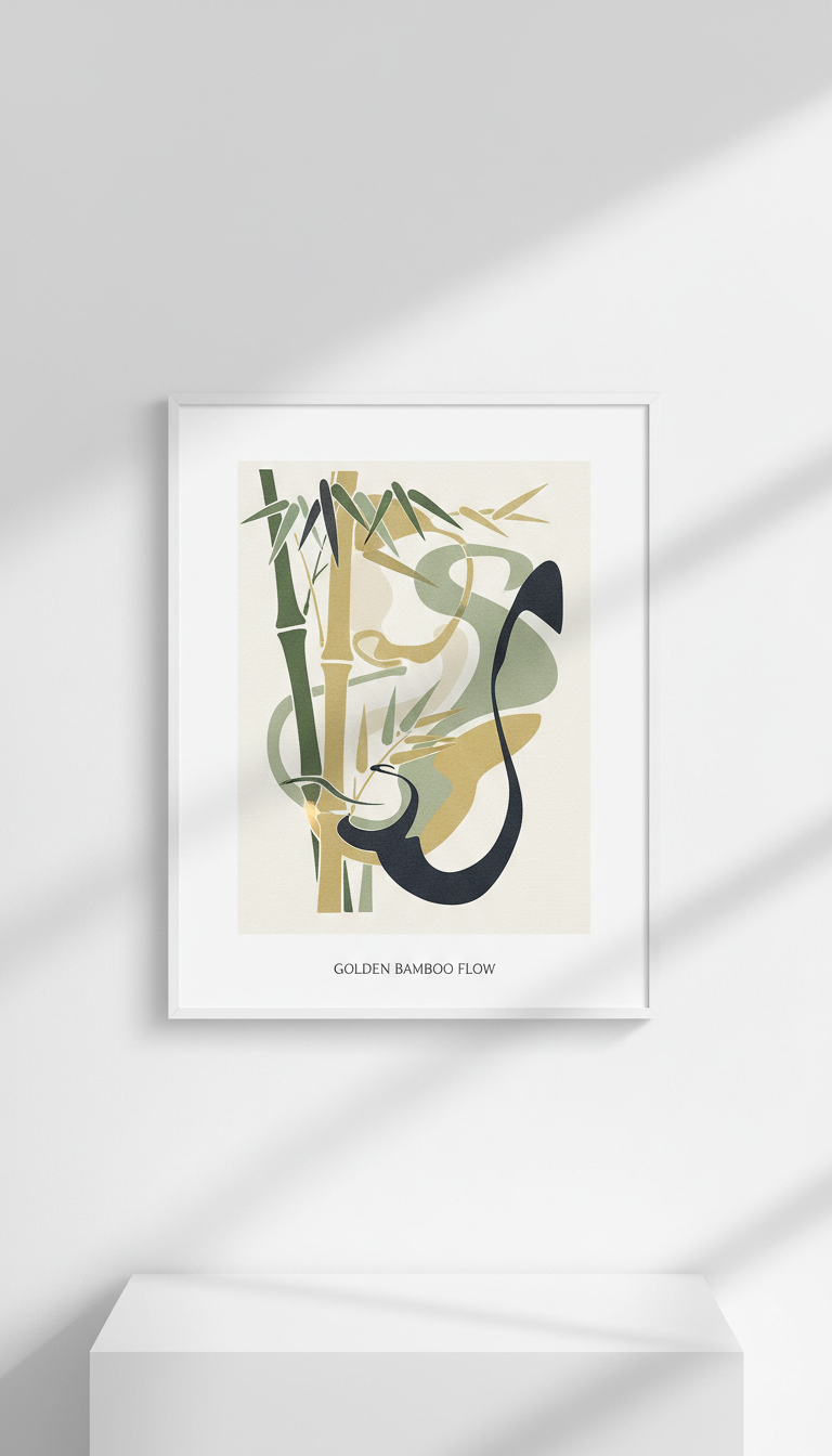 Golden Bamboo Flow Limited Edition Print